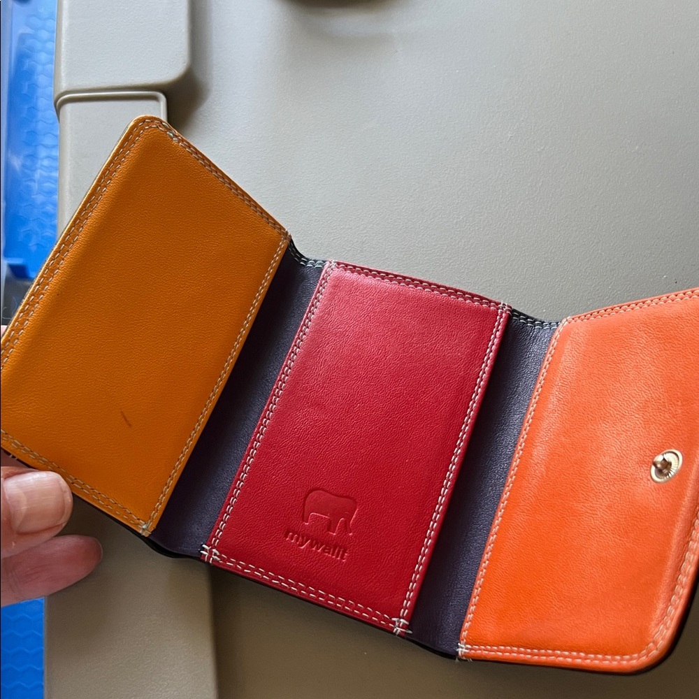 Tri fold Multicolor Leather mywalit Wallet
